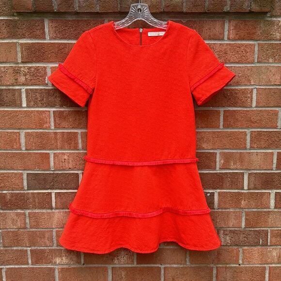 Marie Oliver Dresses & Skirts - Marie Oliver Fringe Dress Orange Sz XXS